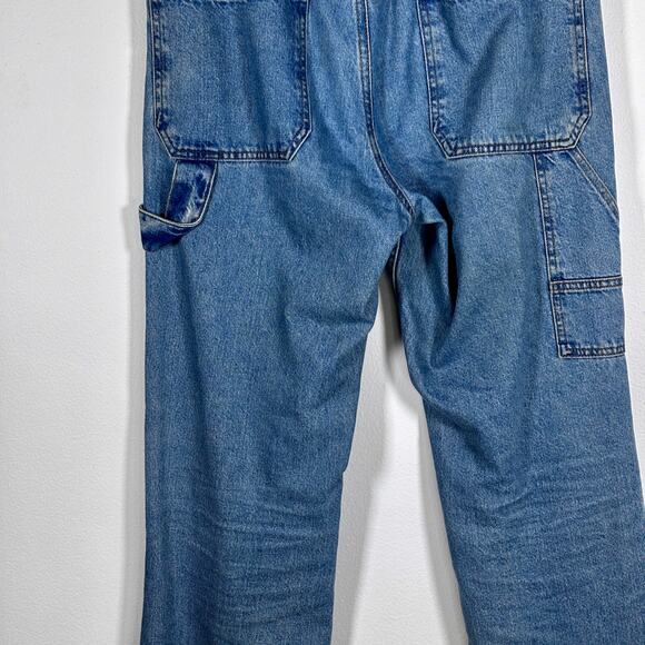 ASOS Design Double Knee Denim Baggy Jeans Worker Pants W 32" L 32" Like New - Picture 10 of 16
